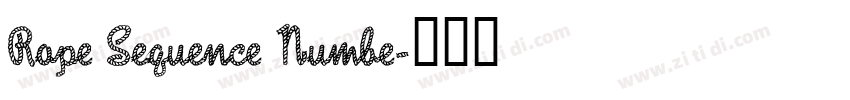 Rope Sequence Numbe字体转换